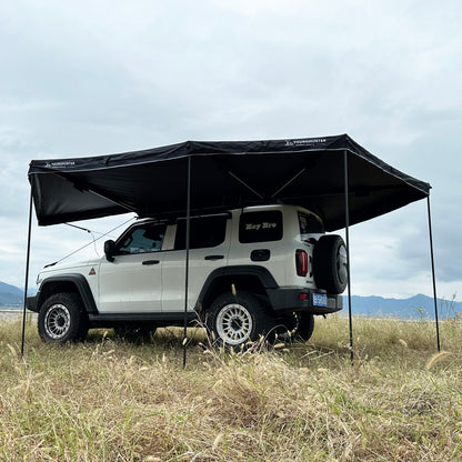 Younghunter Glamping Free Standing 360 Degree Large Foxwing SUV Roof Tent Car Side Awning With Light